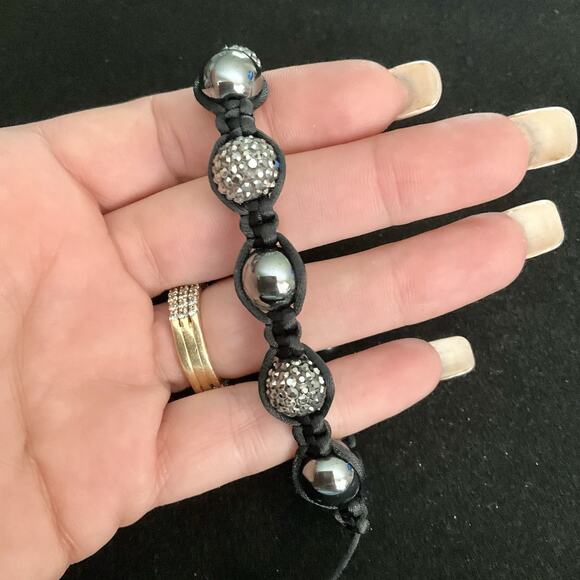 Men’s Adjustable Shamballa Bracelet/ Pre-Loved - Picture 2 of 5